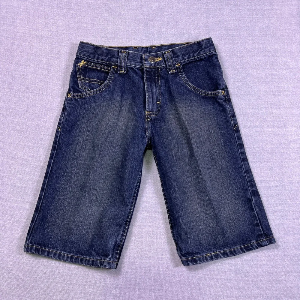 Wrangler Regular Fit Mid Rise Denim Shorts Boys Size 12 Blue‎ Cotton Blend